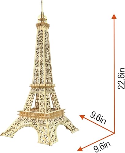 Miniatura 2 de Rompecabezas de madera 3D grabado láser, kit de construcción de montaje seguro para adolescentes y adultos, edificios de fama mundial, modelos