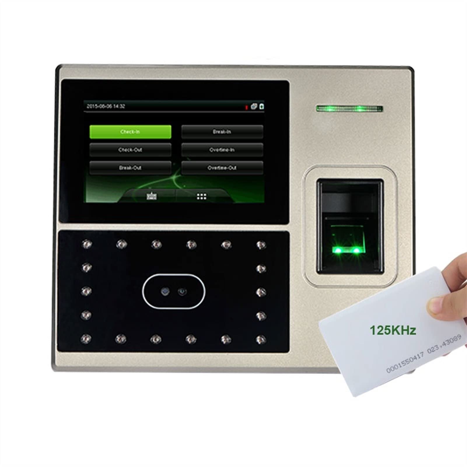 Mthckxjbsuz Uface800-Id Clocking In Machine, Uface800 Linux System Tcp/Ip Biometric Fingerpint Face Facial Recognition Time Attendance System Recorder Employee Machine(,Portuguese)