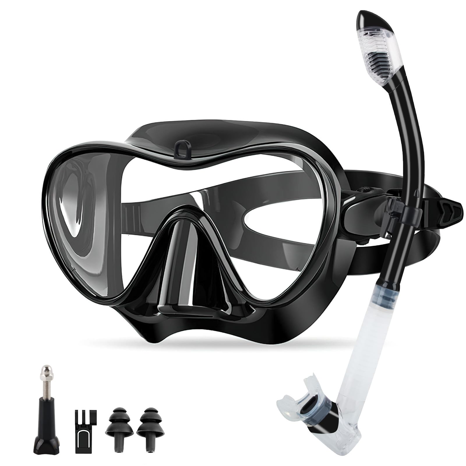 Plongée Ensemble de Plongée Tuba, Équipement de Plongée avec Tuba, Silikon Masques Plongée, Snorkeling Lunettes de Natation, Diving Mask, Masque Piscine