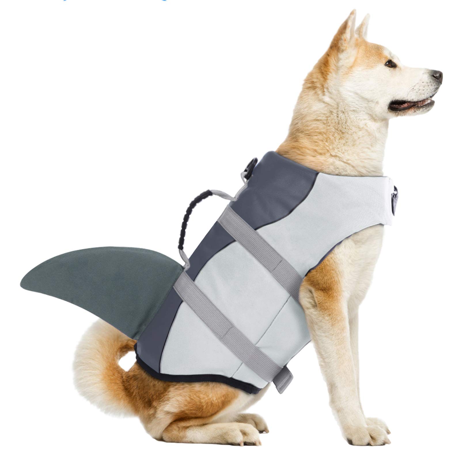 Buy Dog Life Jacket, Large Dog Life Vest for Swimming Boating, Shark