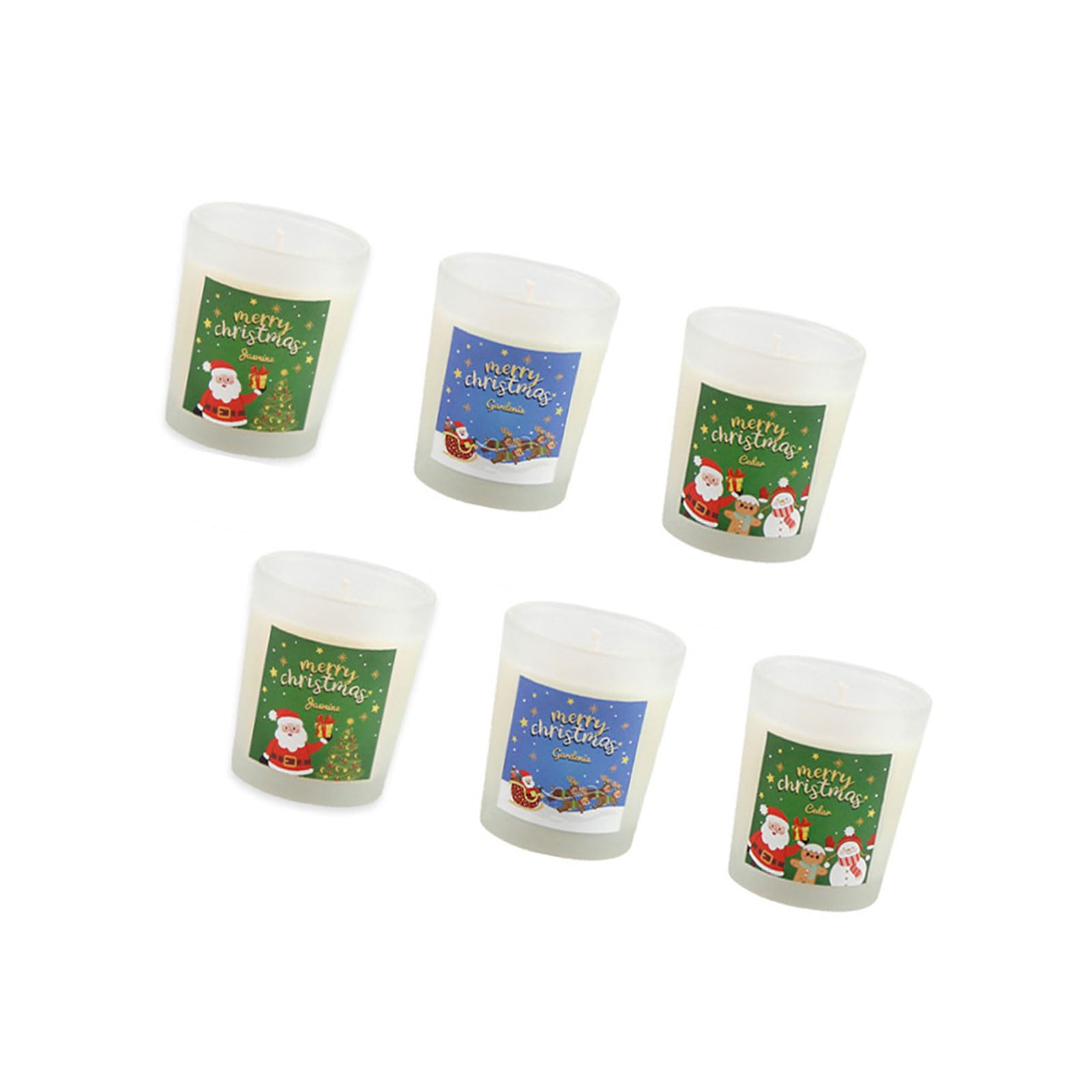Msioytog Festival 6Pcs Scented Soybean Wax Set Gift Box Long Burning Multiple Aromas Home Celebration Festival Gift Box