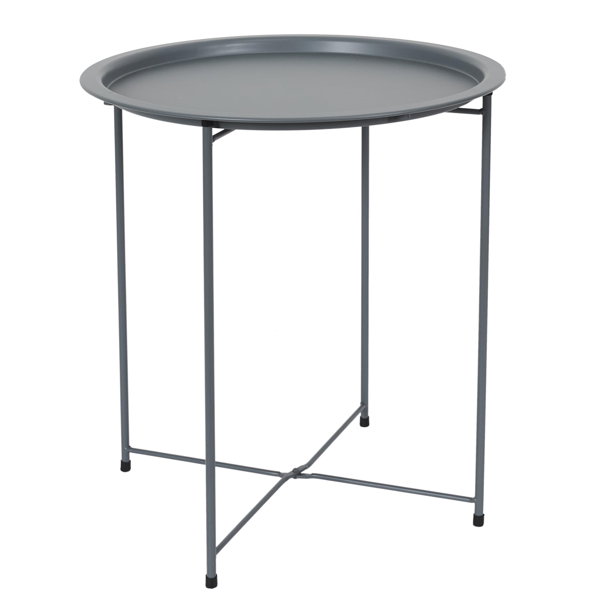 Table d'appoint Sienna gris compacte 47x50x47 cm meuble d'extérieur robuste à monter