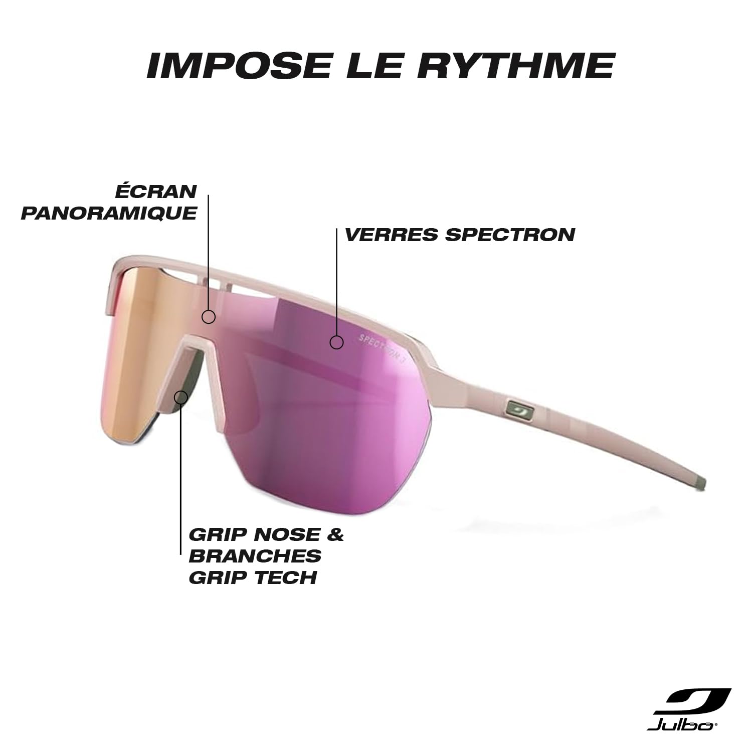 Julbo Częstotliwość fotochromowe okulary przeciwsłoneczne | męskie i damskie MTB/jazda na rowerze, bieganie w terenie, okulary baseballowe UV ABC 100%