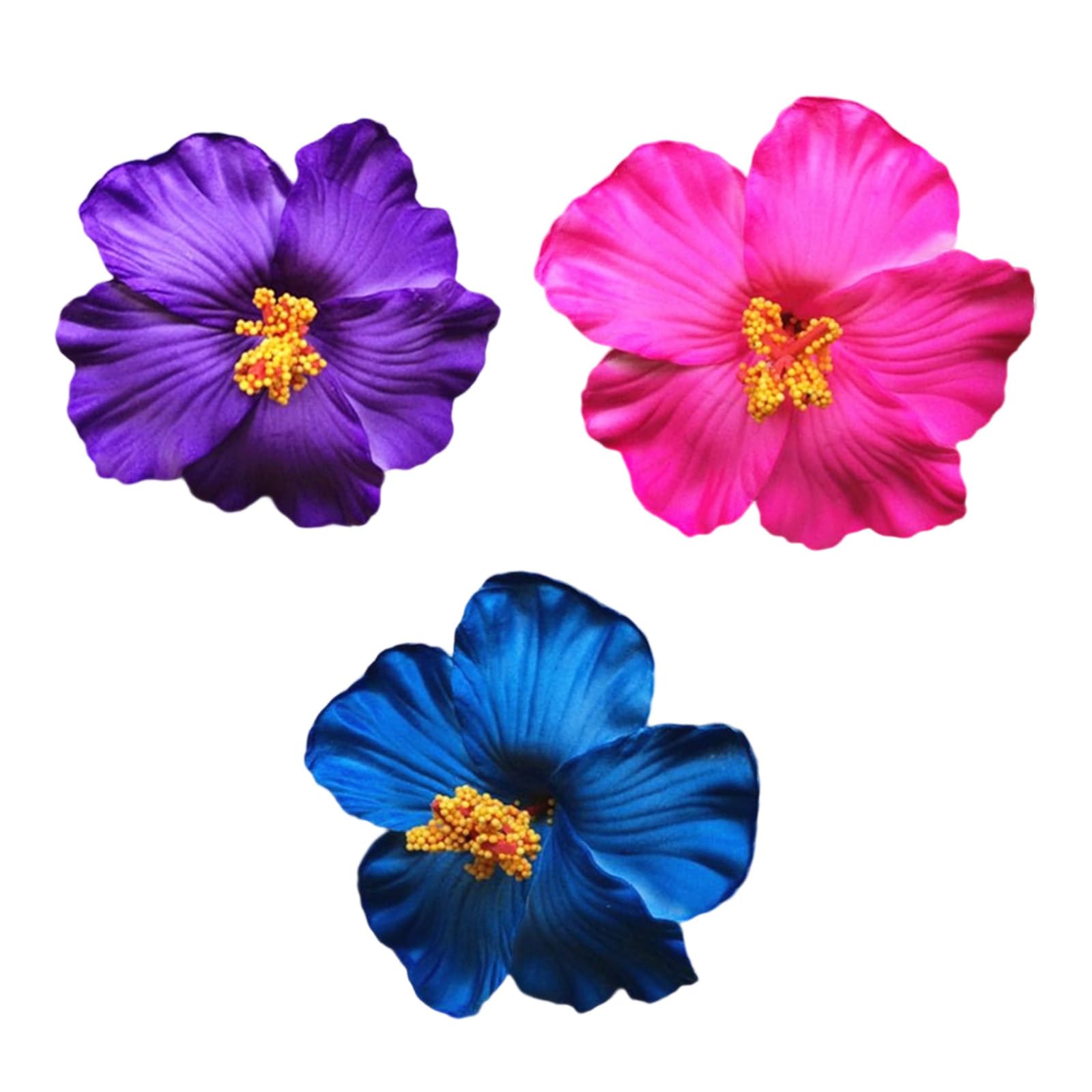 YUXITA Pack Of 3 Flower Hair Clip For Women Slip Resistant Plumeria Plan Party Wedding Hair Styling