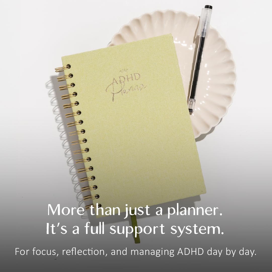 The ADHD Planner - Agenda giornaliera/settimanale senza data, per tenere traccia delle abitudini, registra emozioni e umore, obiettivi accademici, struttura e messa a fuoco per adulti (spirale)