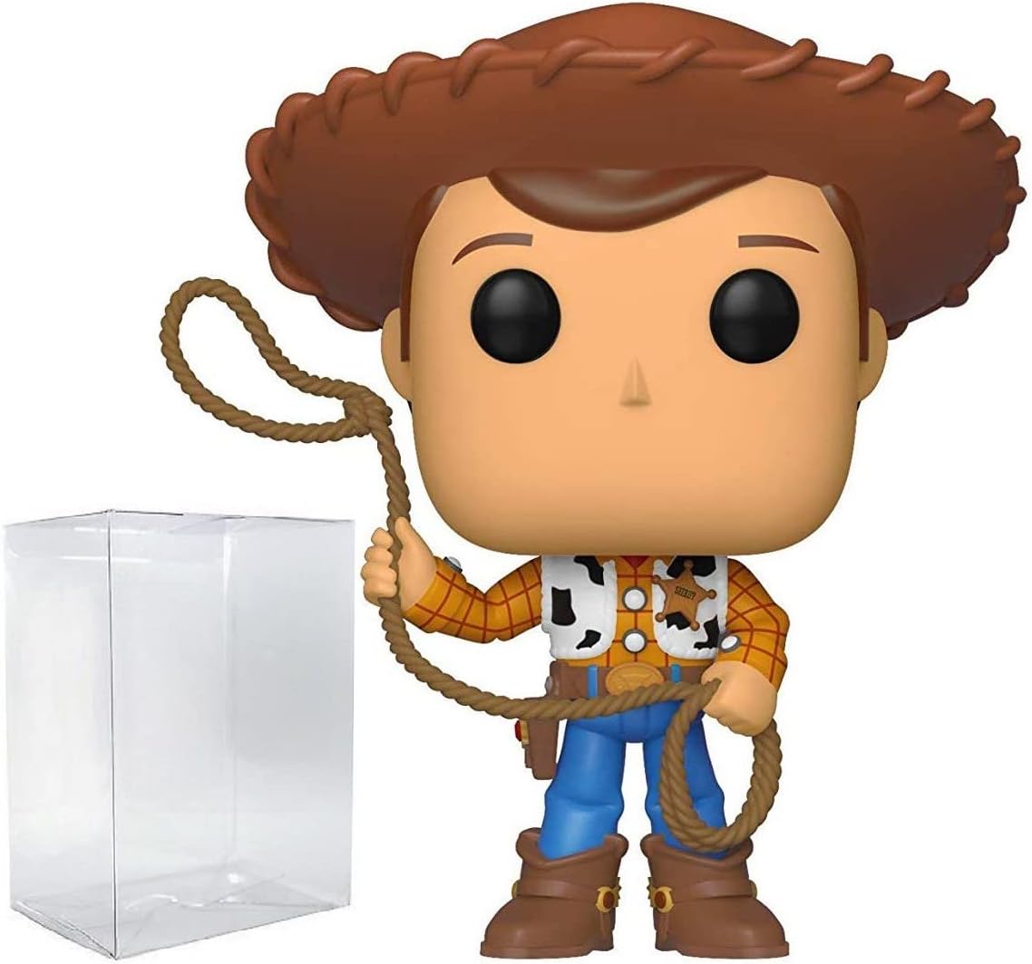 Disney Pixar: Toy Story 4 - Sheriff Woody Funko Pop! Vinyl Figure (Bundled with Compatible Box Protector Case), Multicolored, 3.75 inches