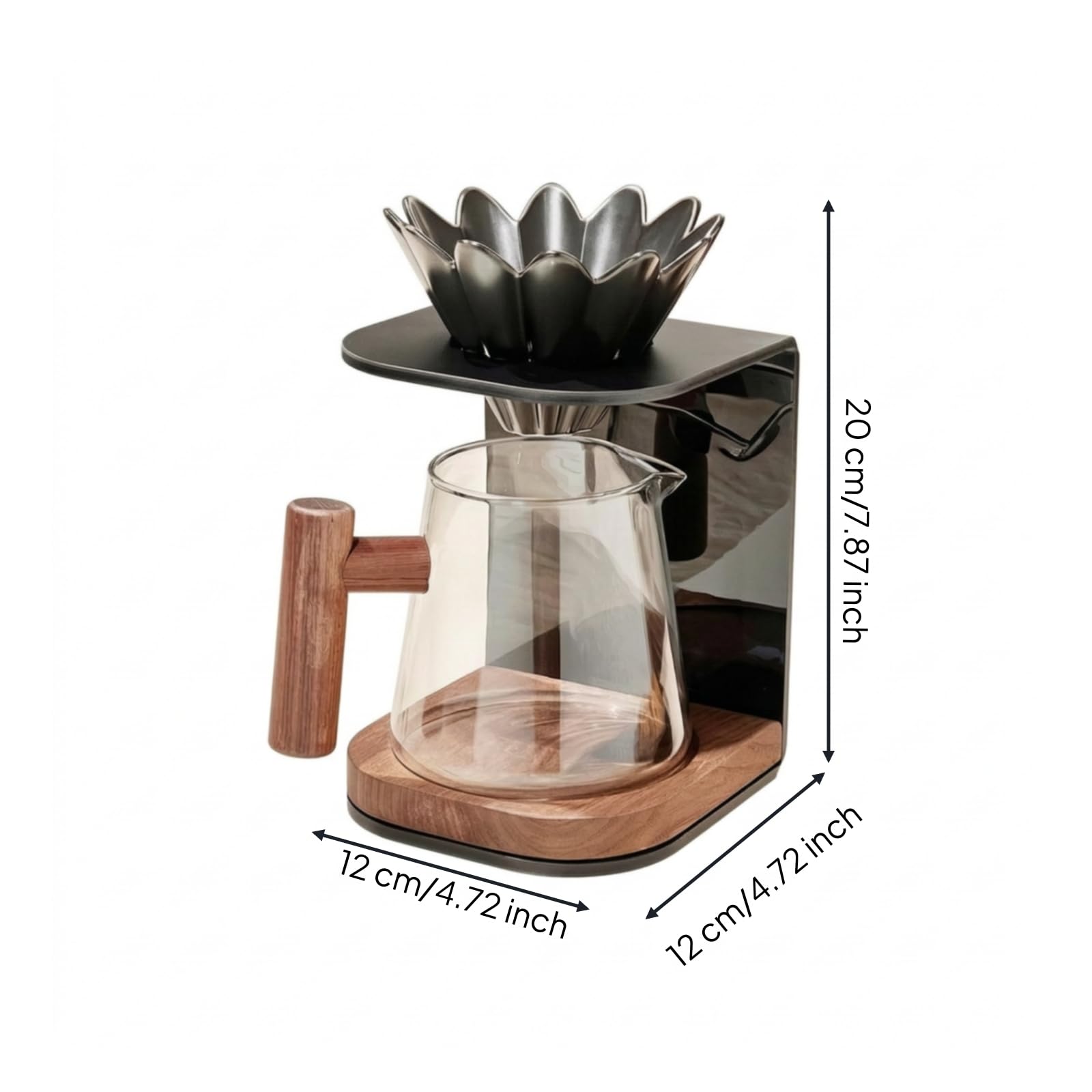 Caffettiera a Gocciolamento Manuale | Caffettiera Pour Over, Graduata, per Casa