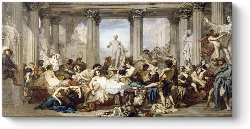 Thomas Couture - Roma'nın Çöküşü Tablosu 160 x 80