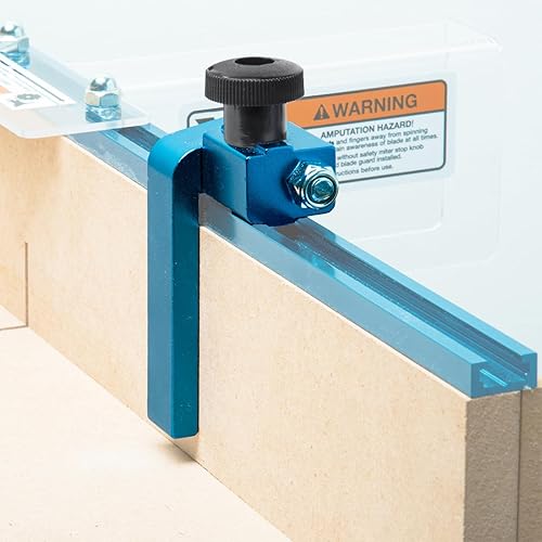 Miniatura 4 de POWERTEC 71891 Juego de tope abatible y barra de inglete  Tope abatible de 3 pulgadas con 2 barras de inglete de 18 pulgadas para cualquier ranura