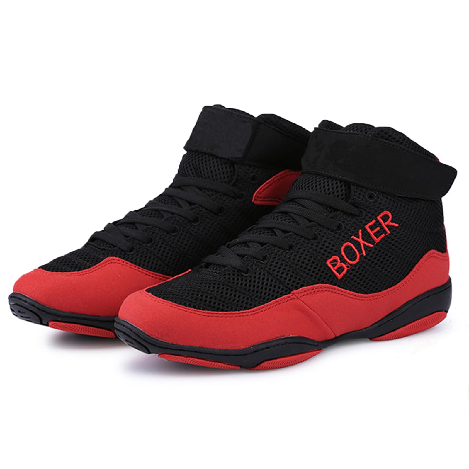 Zapatos De Lucha Libre para Hombres Transpirables Zapatos De Boxeo para Levantamiento de Pesas, Fitness Atlético