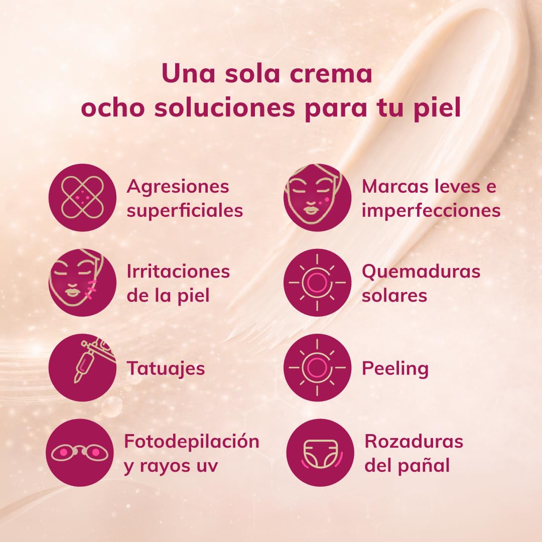 Crema Reparadora con Centella Asiática, Cicatriza, Restaura y Protege la Piel Sensible o Agredida, Calma Irritación y Enrojecimiento, Ideal Post-Tratamiento, Post-Depilación, 50ml