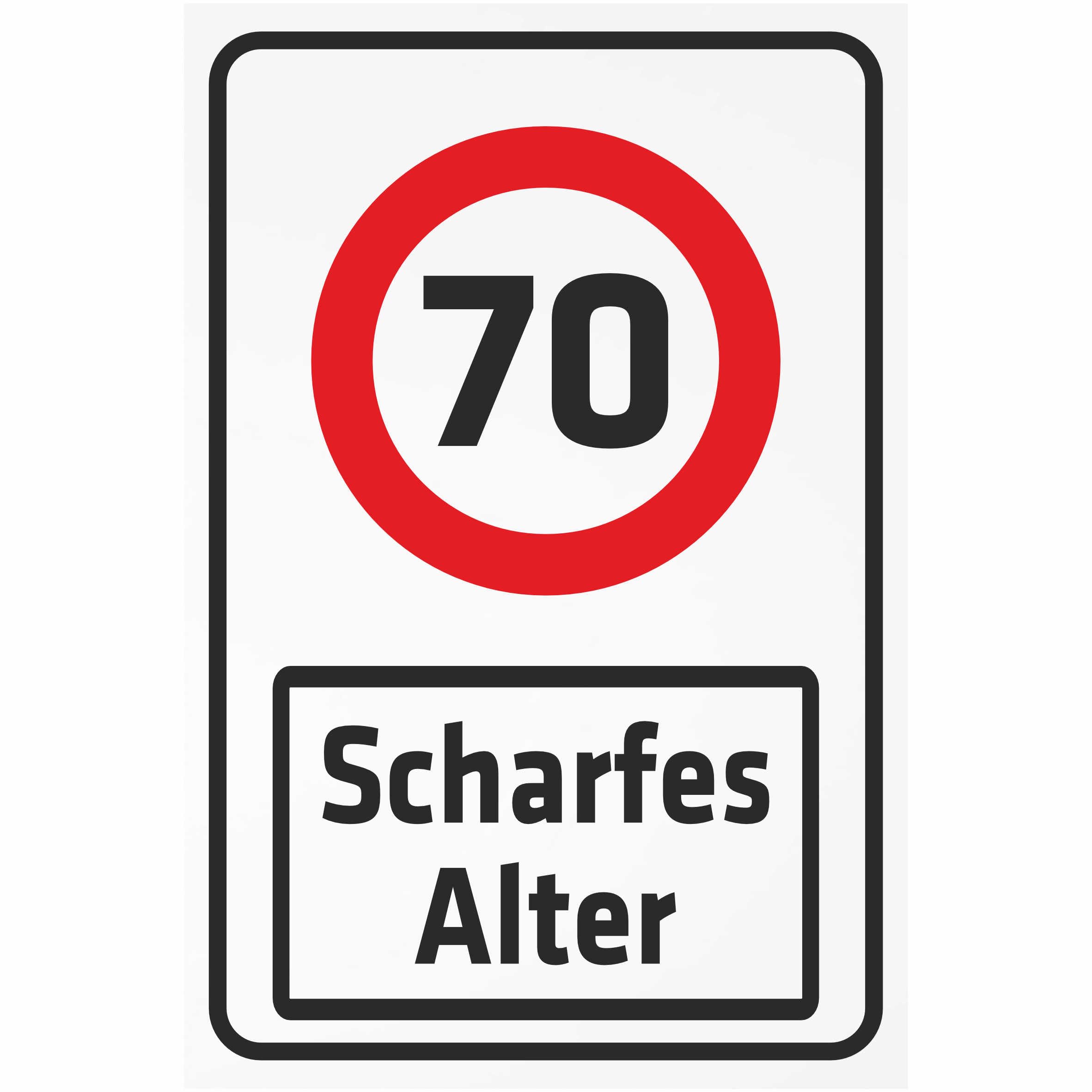 INDIGOS UG Panneau Dibond en aluminium de 3 mm Personnalisable Avec texte personnalisé Pour l'âge vif comme panneau de signalisation Combi 800 x 600 mm Pour hôtel, entreprise, protection, crèche,