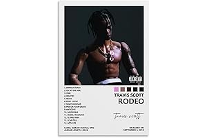 Travis Poster Scott Rodeo Album Cover Poster for Bedroom Aesthetic Canvas Art...