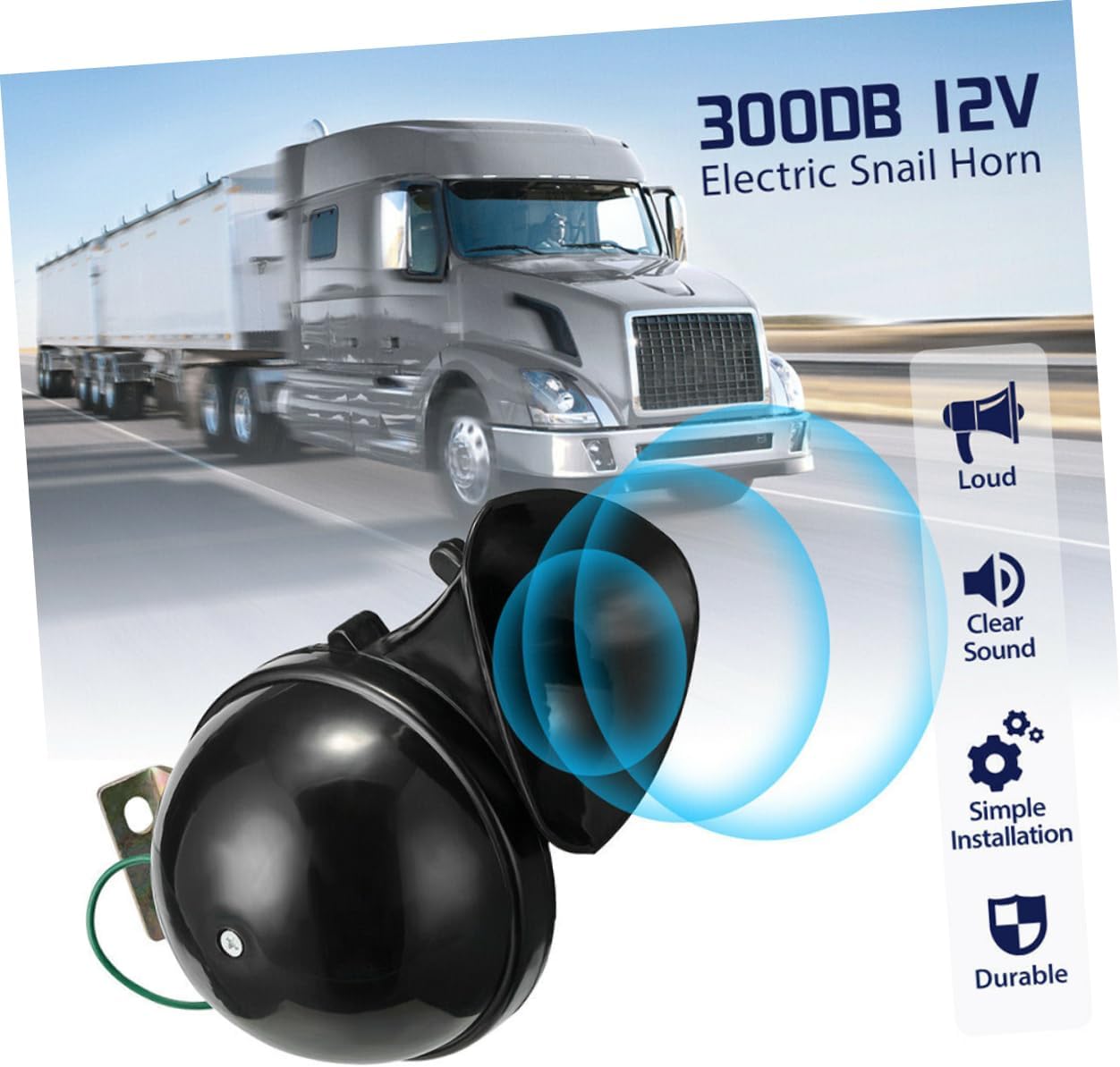 12v Replacement Car Truck Motorcycle Scooter Horn Snail Horn Dual Tone Sound