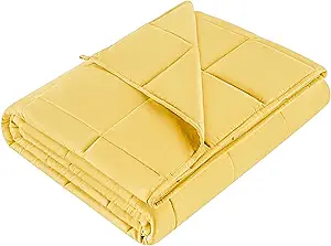 CYMULA Weighted Blanket for Adults (15lbs 48"x72" Twin Size) - Cooling Breathable Heavy Blankets for Summer Winter - Ultra Microfiber Soft Comfort Throw with Glass Beads - Gifts for Men/Women