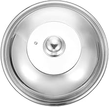 DOITOOL Universal Pot Lid Universal Pan Lid Universal Lid with Tempered Glass for Pots Pans Stainless Steel Pot Lid Replacement Frying Pan Covers Skillet Lid 32cm Stainless Steel Sheet Pan