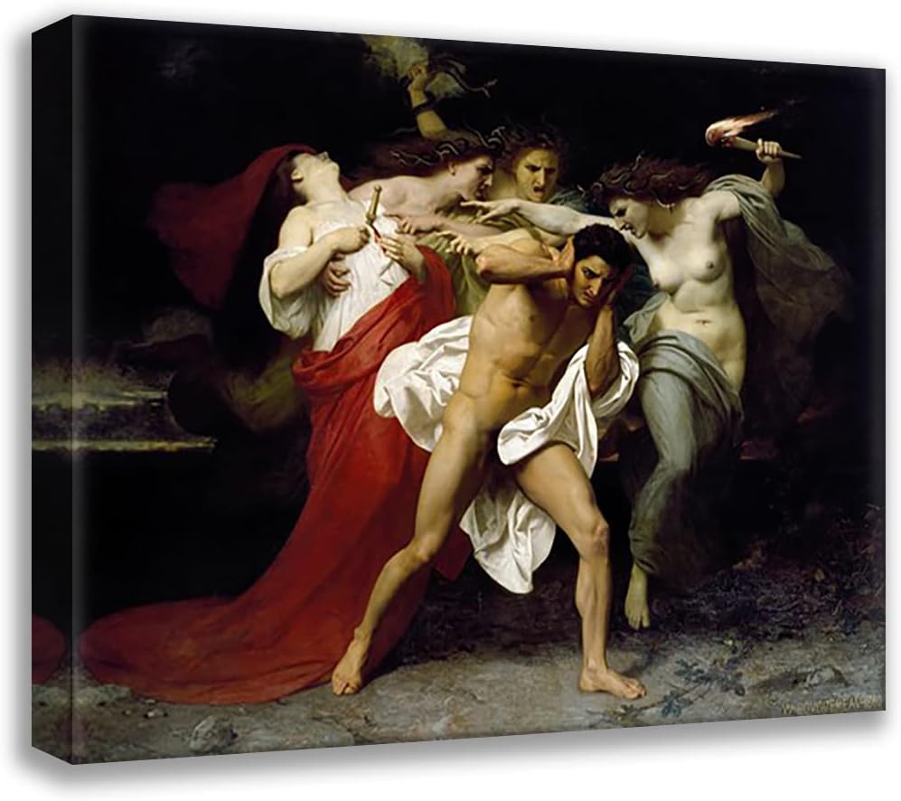 ArtDirect Orestes Pursued by the Furies (1862) 43x36 UnFramed Museum Art Print Poster Ready for Framing by William Bouguereau (French, 1825-1905)