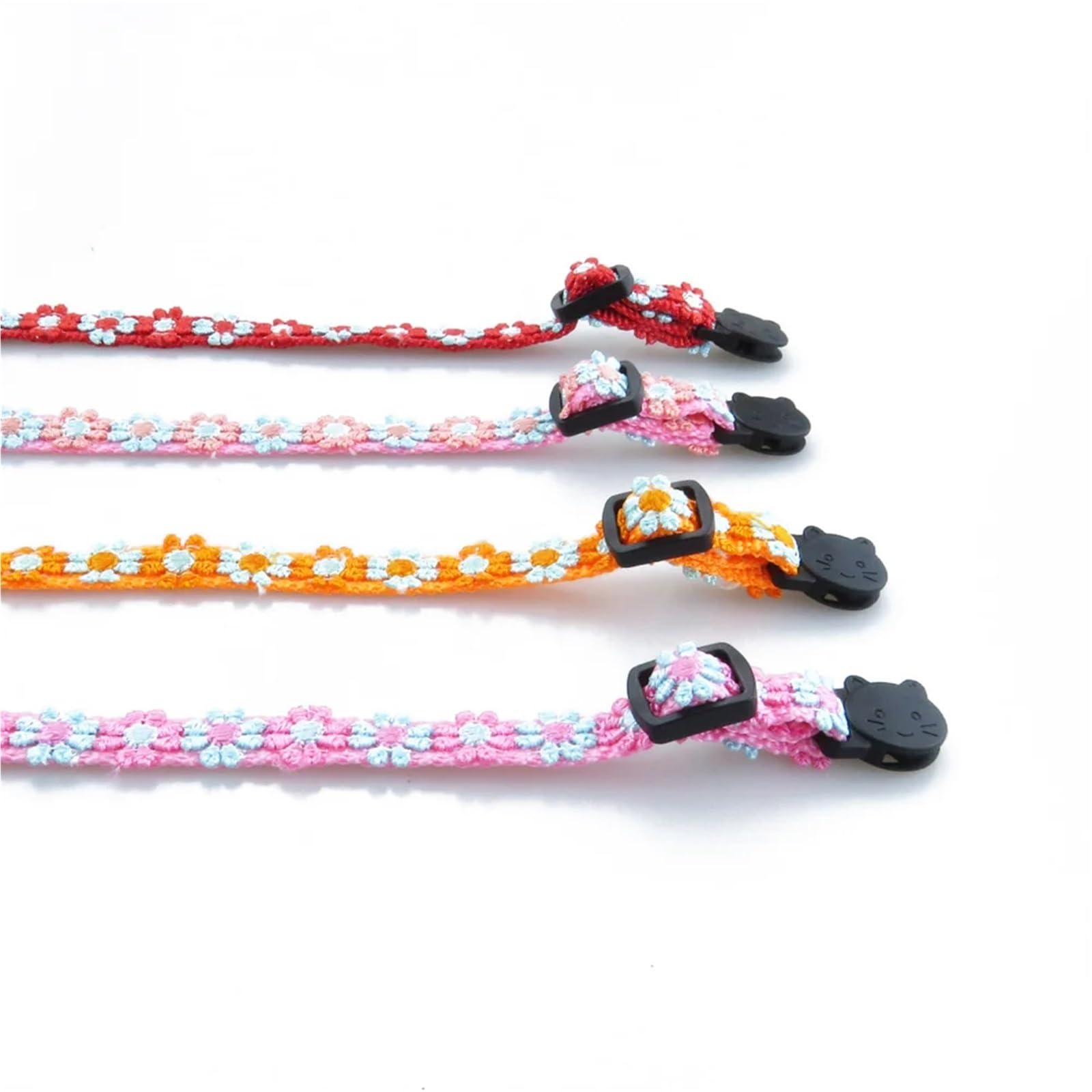 Katzenhalsband, verstellbar, Spitze, Blumenmuster, mit Glöckchen und Anhänger, Schnellverschluss, um EIN Ersticken zu verhindern, for Katzen Welpen(Color5)