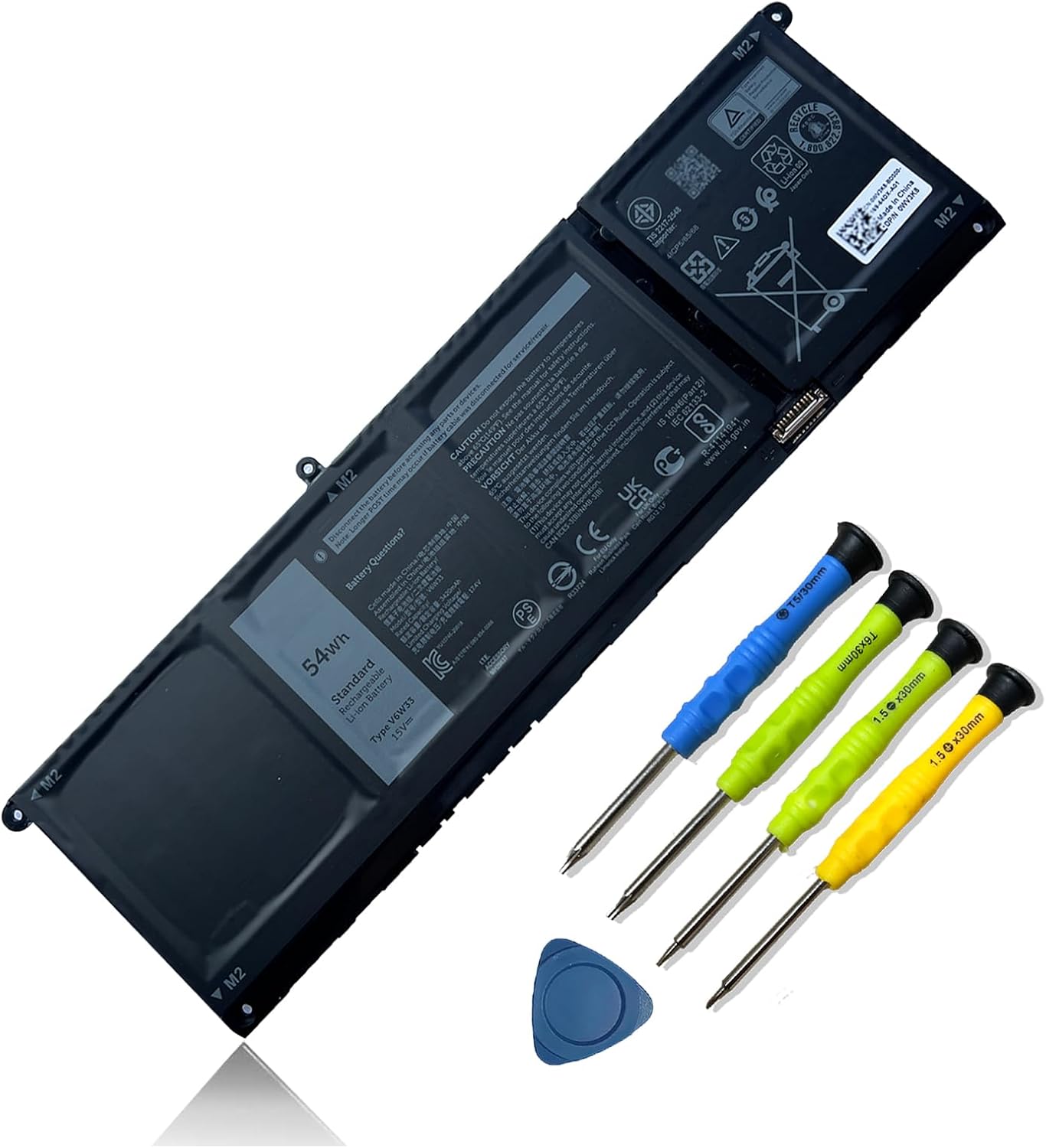 54Wh V6W33 4-Cell Laptop Battery Replacement for Dell Inspiron 3511 3510 3520 3515 5310 5410 5418 5510 5515 5518 5625 5630 5635 Latitude 3320 3420 3520 Vostro 3515 3525 5620 Series TN70C