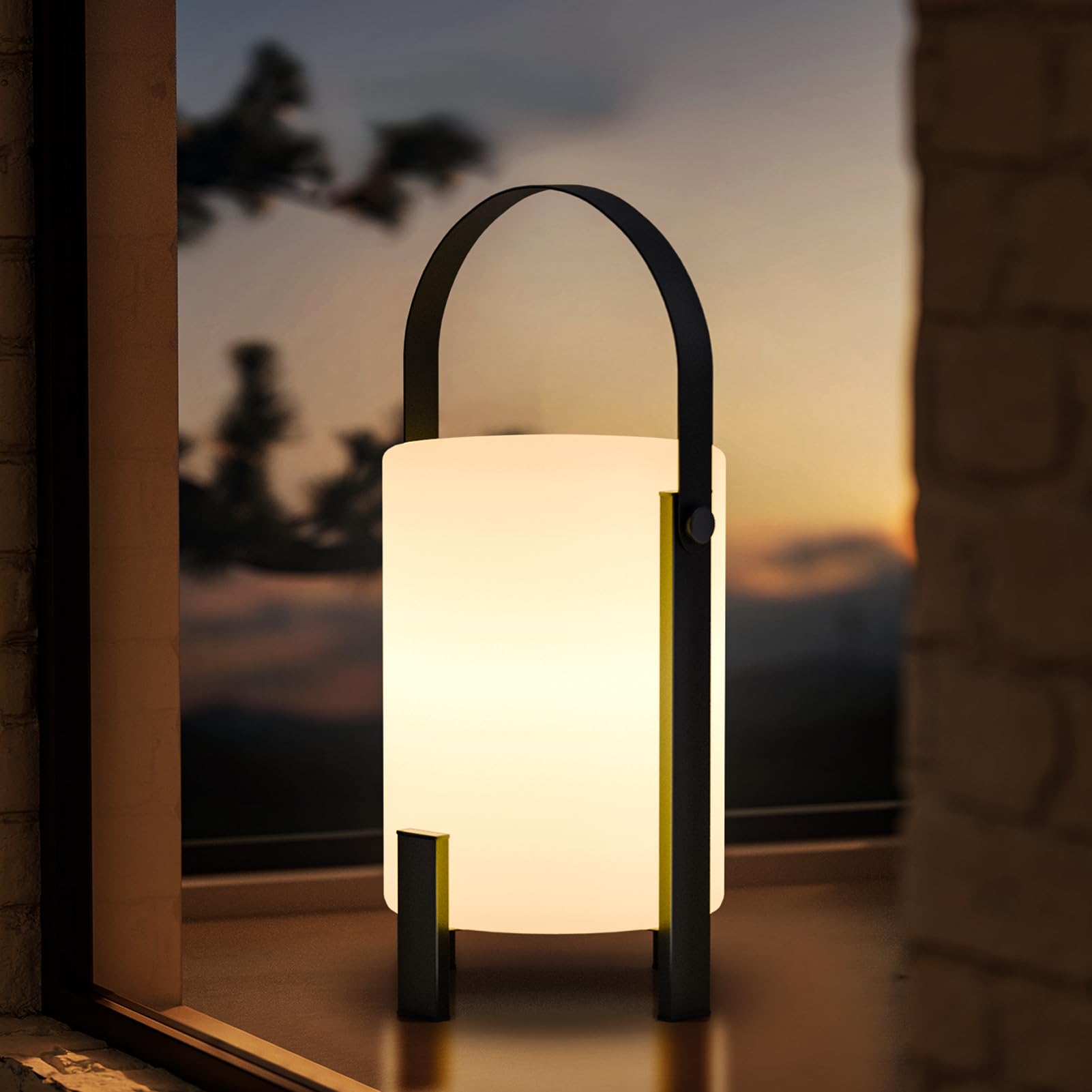 LED Tafellamp op Zonne-energie - Solar Tafellamp - Trion Garcin - USB Oplaadbaar - RGBW - Spatwaterdicht IP44 - Rond - Wit | BES LED