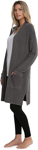 Miniatura 5 de Barefoot Dreams CozyChic Lite - Suéter largo de fin de semana para cardi, manga larga, Neutro