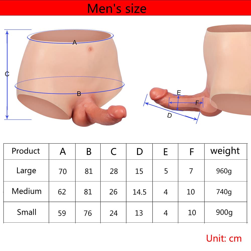 Dildo in silicone cavo Pantaloni per uomo Maschio Super realistico pene flessibile Giocattolo per adulti Plug anale Spot Dildo Pantaloncini Intimo uomo/Large / #2