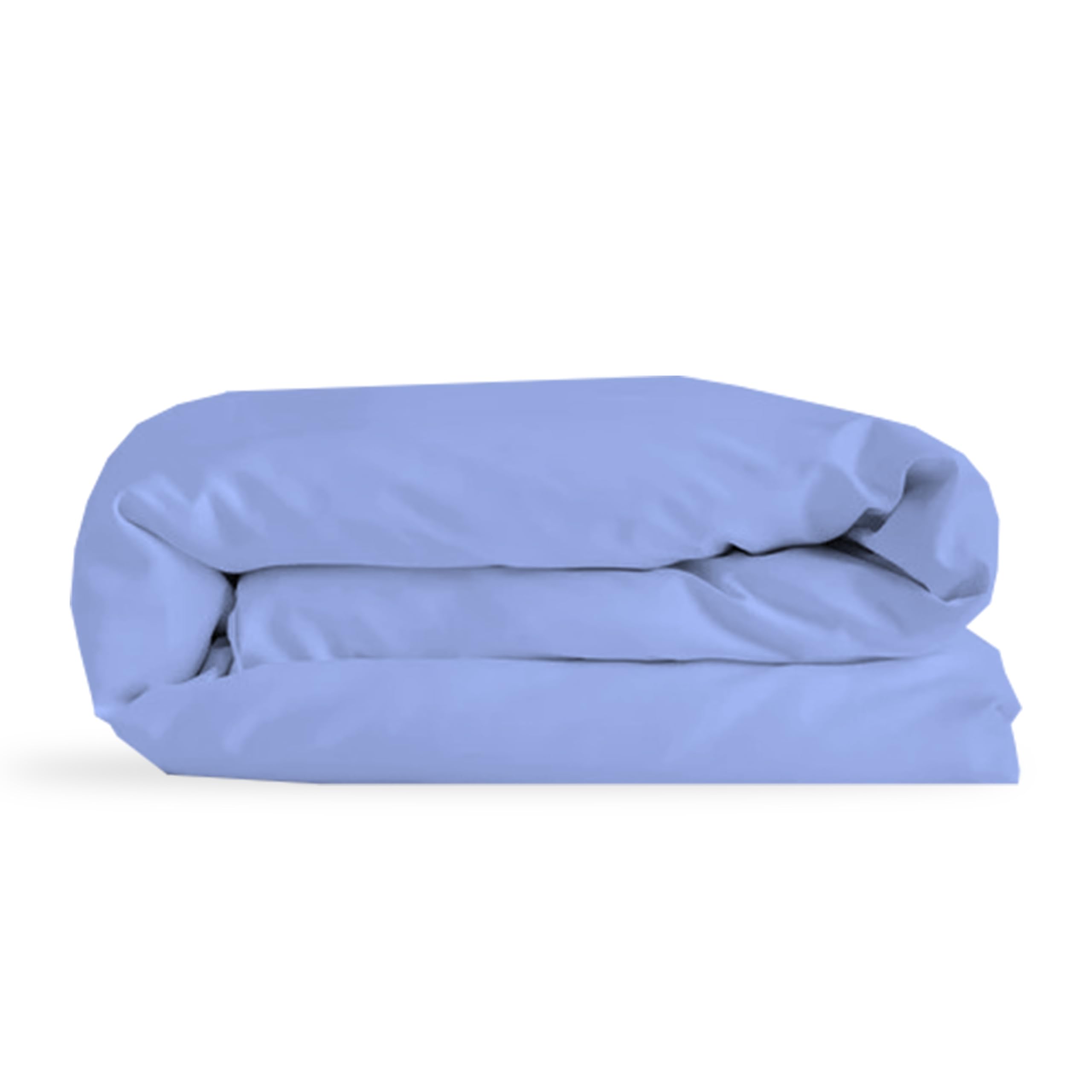 PERLARARA Copripiumino Matrimoniale in Cotone Percalle, Parure Copripiumino Sacco Con 2 Federe, Copripiumone Tinta Unita Azzurro anche Letto 2 Piazze Maxi