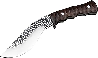 HUAAO 8.8’’ Tactical Machete Kukri Knife with Sheath, Fixed Blade Jungle Knife with Ebony Handle, for Outdoor Survival Camping Hunting - HUAAO