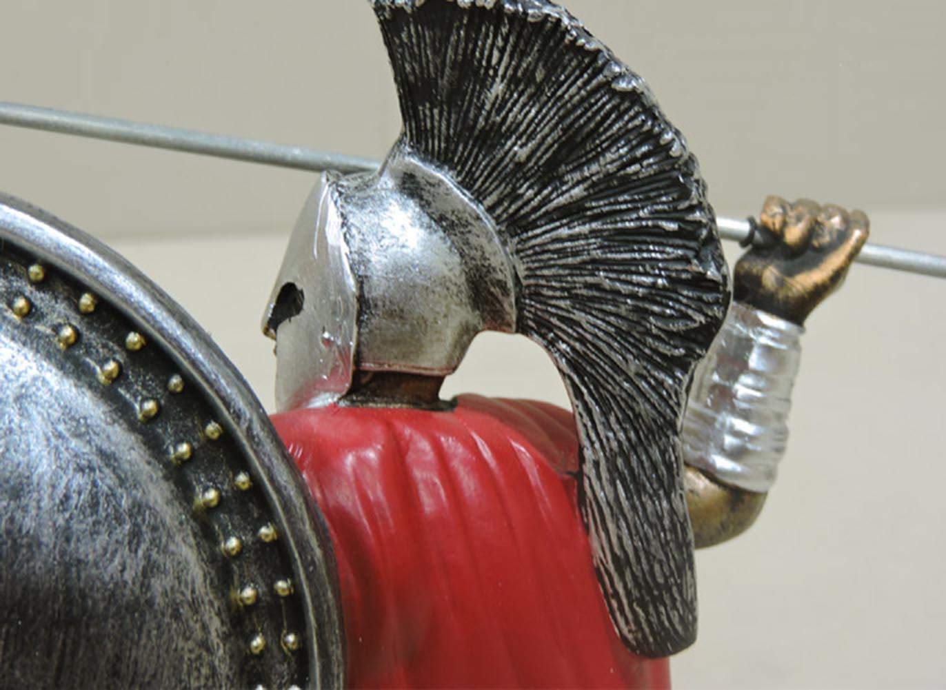 Figurine de guerrier romain, statue de guerrier ancien gladiateur romain sculptée ornement modèle de guerrier antique H 24 cm
