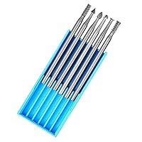 Vista 1 de Culiau 6 brocas de acero de tungsteno para tallar madera, brocas de grabado de vástago de 3/32 pulgadas (0.093 in) para herramientas rotativas