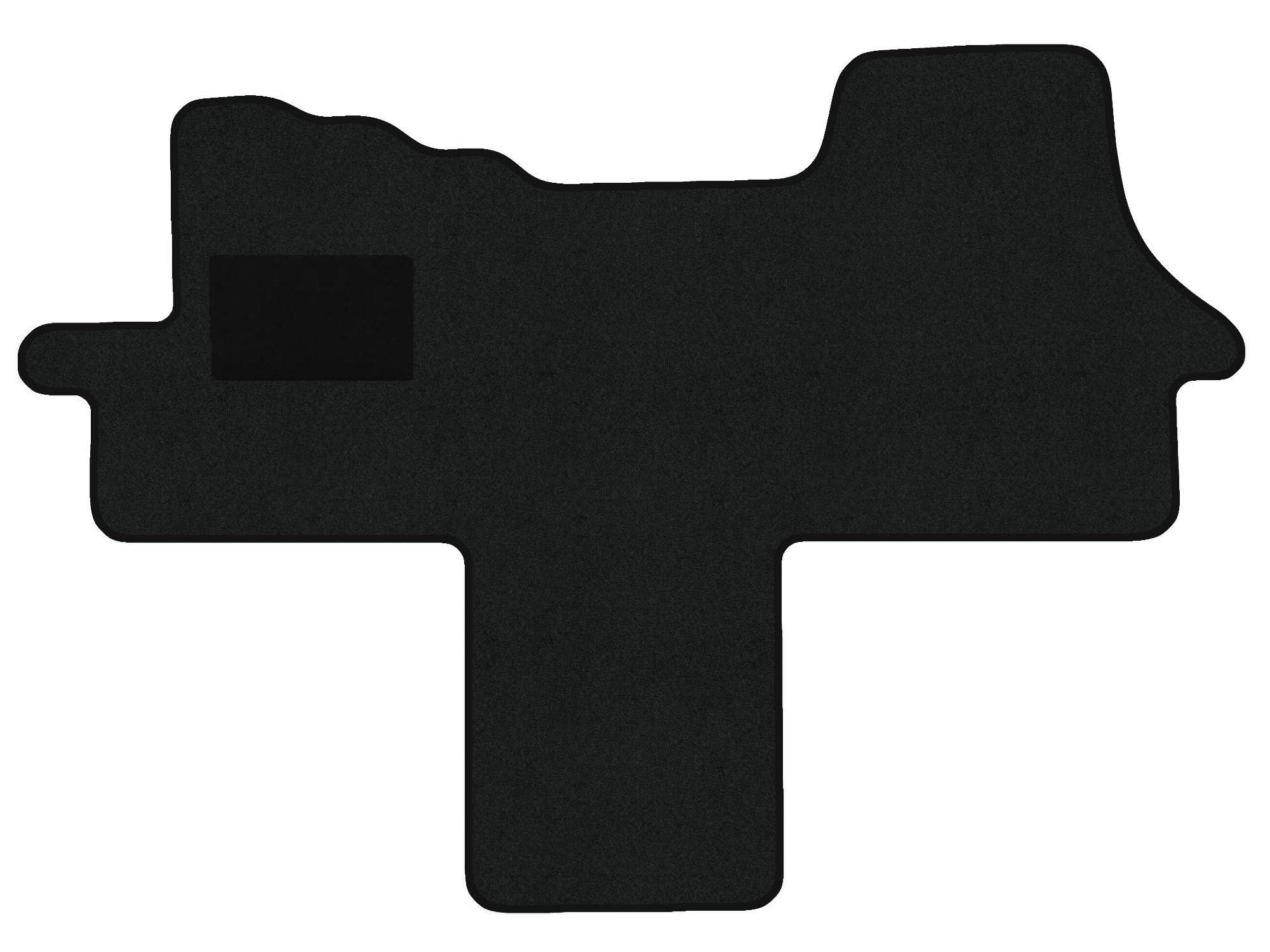 Fußmatten passend für FIAT Ducato Typ 250 alle Sitzvarianten (Baujahr 2006 - aktuell), Hit schwarz | 1-TLG | Umrandung braun