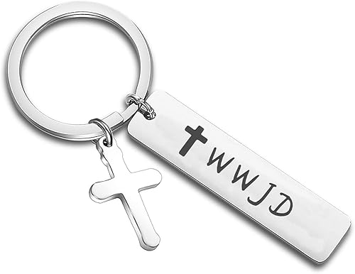 WUSUANED Joyería religiosa WWJD Cruz Brazalete Brazalete Brazalete Primera Comunión Regalo