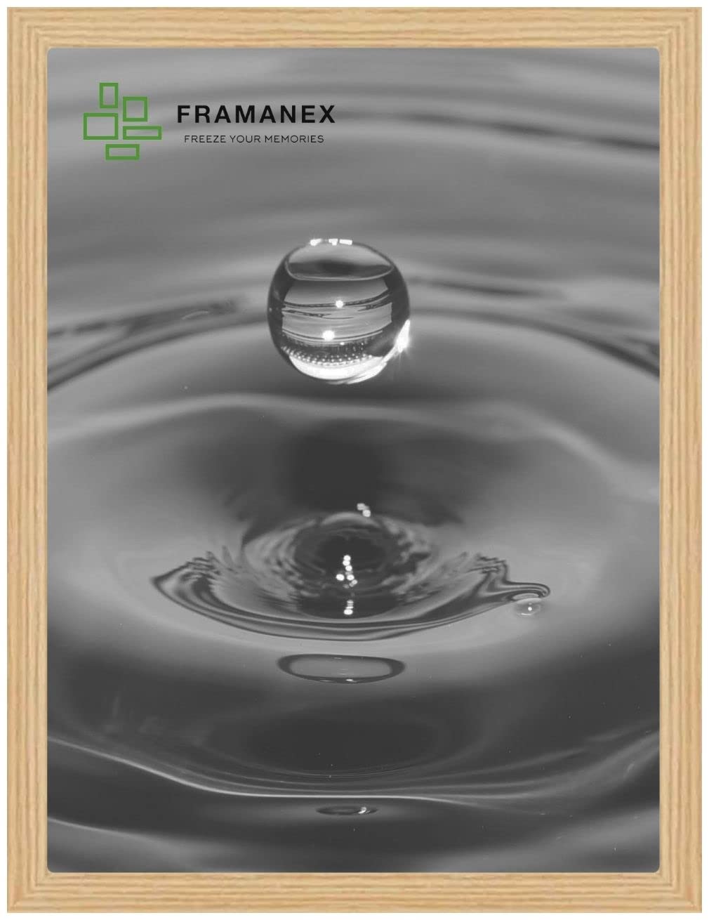 FRAMANEX Modern Dome Shape Frames | Oak Colour 30X90 CM Picture Photo Poster Frames | 90X30 CM Rectangle Picture Frame | Beautify Your Walls with SD Mold Wood Finish Photo Frame โ image 1