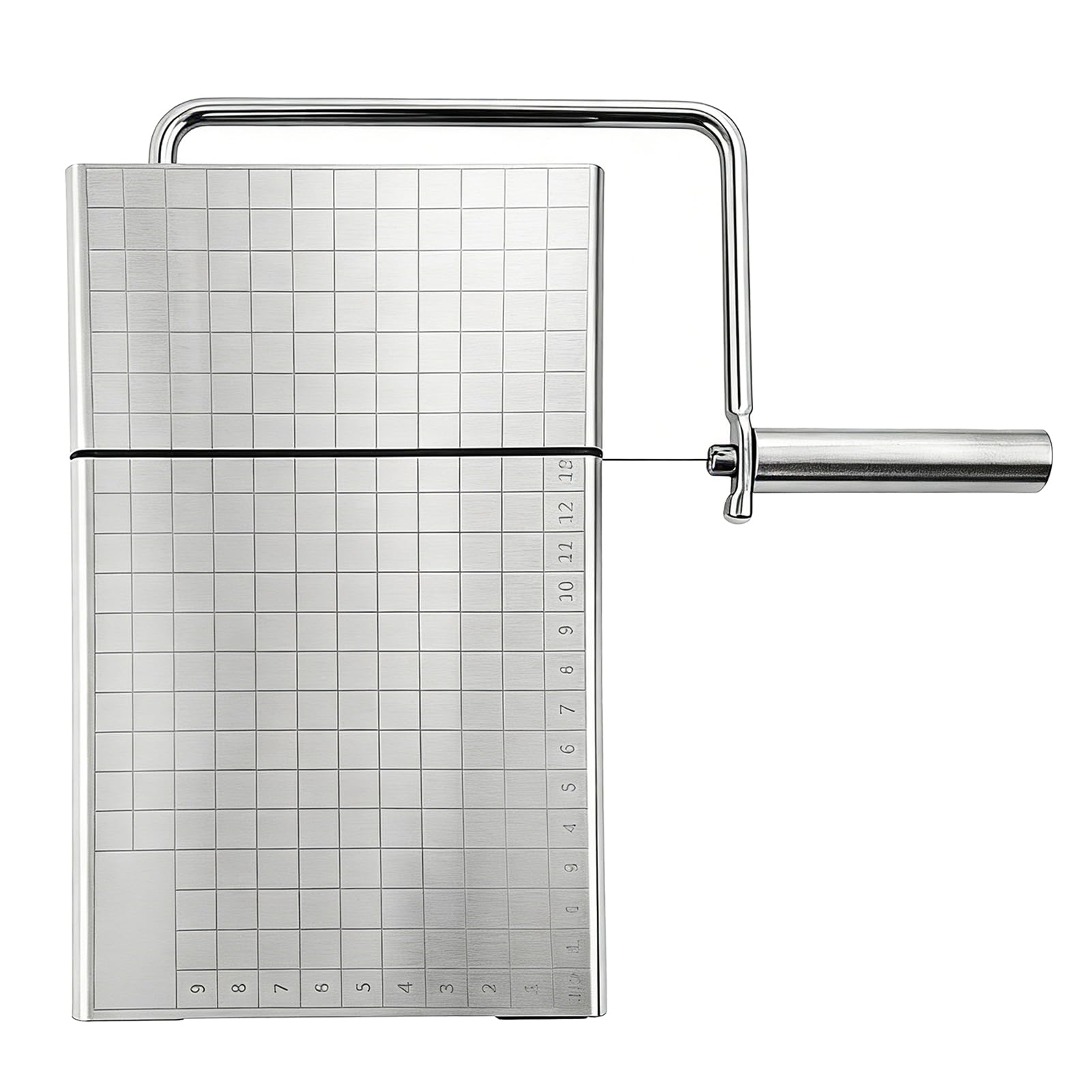 – Adjustable Cheese Cutter Board, Stainless Steel Cheese with 5 Replacement Wires and Non Slip Feet for Cutting Mozzarella Parmesan and Soft Cheeses (with Scale)