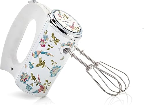 Laura Ashley Batidora de mano eléctrica de mano de 200 W - Batidor eléctrico de mano con 5 velocidades variables - Batidores de mano con batidores