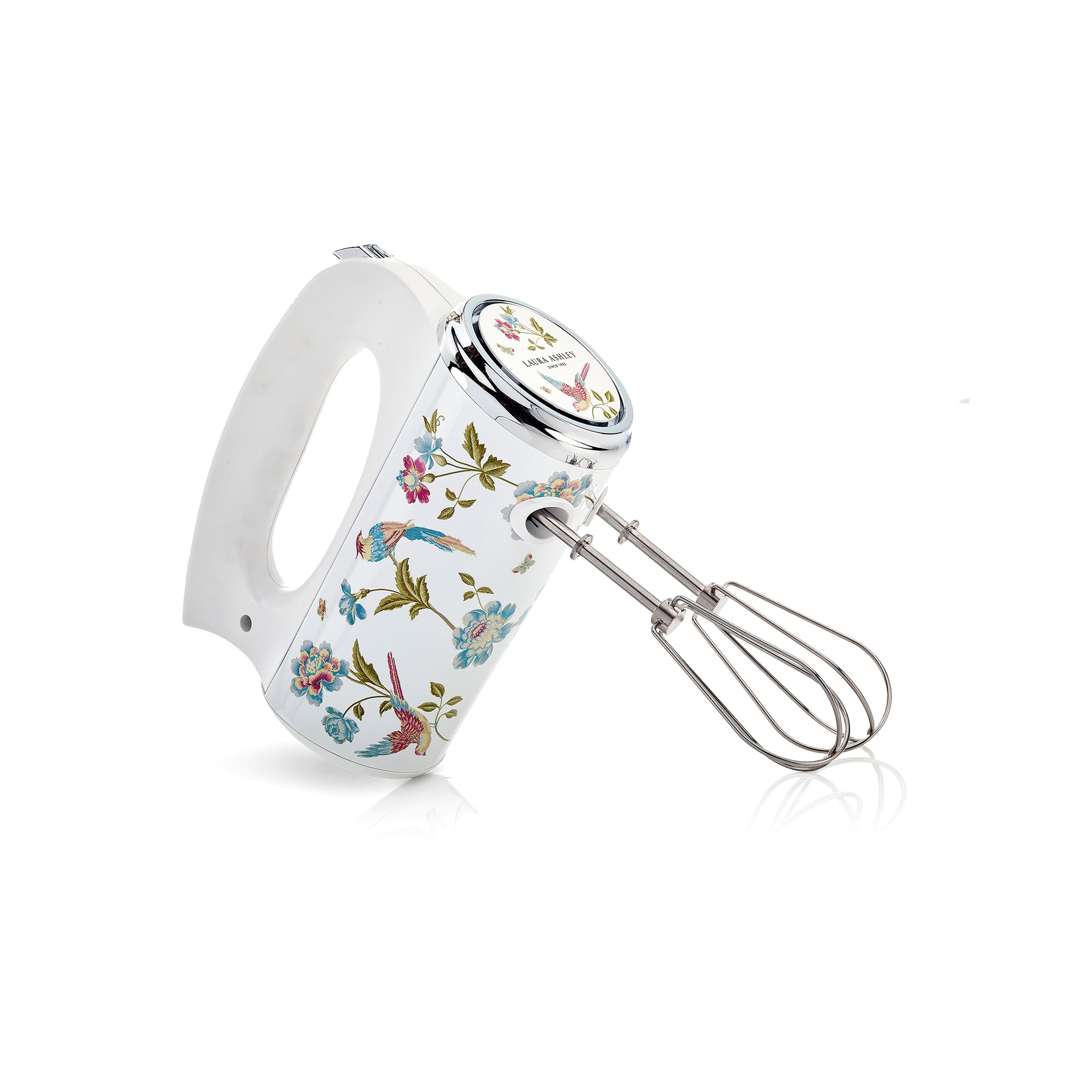 Laura Ashley Hand Mixer Electric Handheld 200W - Hand Held Electric Whisk with 5 Variable Speeds - Hand Mixers with Durable Stainless Steel Beaters - Easy to Clean Light Weight Cake Mixer for Baking