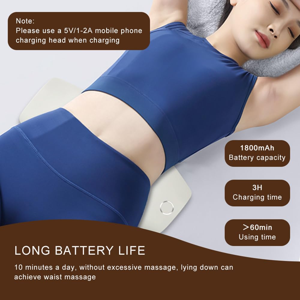 Appareil de massage lombaire chauffant électrique - Appareil de massage de traction lombaire oscillant à 26° - 3 niveaux de massage par vibration et chaleur