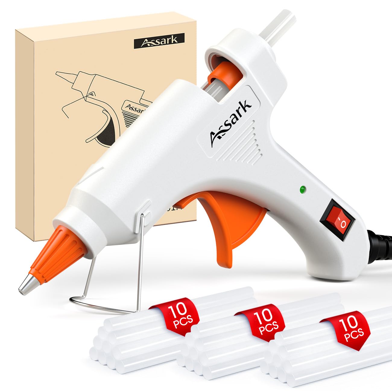 Assark 30W Mini Hot Glue Gun Kit with 30 Glue Sticks