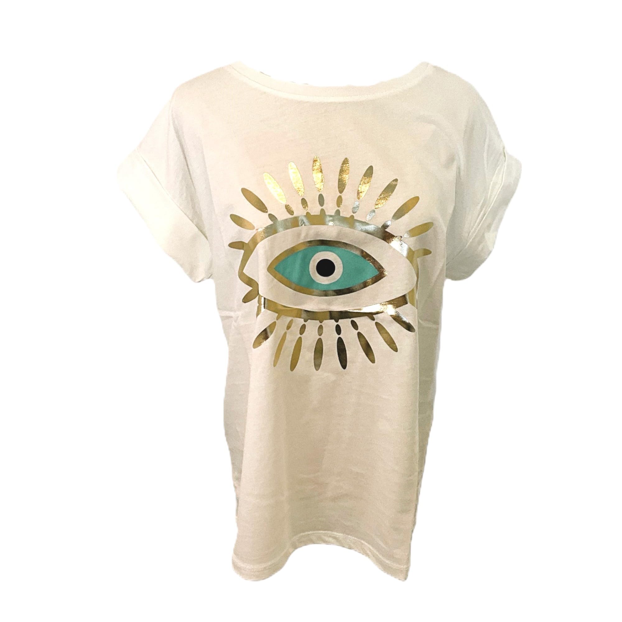 GenericStonewash t-shirt with devil eye, one size