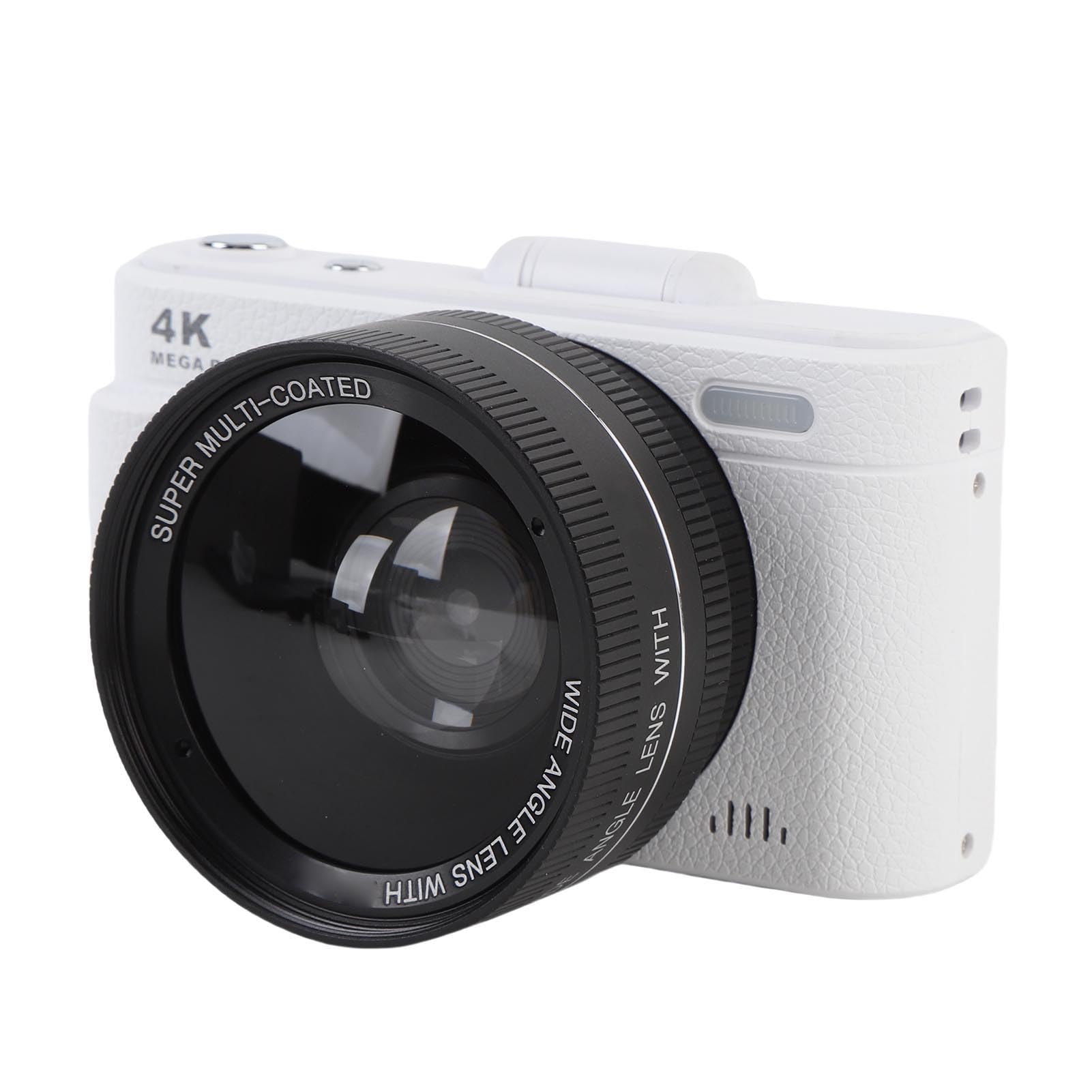 SENECESLI Fotocamera Digitale 4K per Fotografia Autofocus, Fotocamera da Vlogging da 64 MP per YouTube, Telecamere da Viaggio Compatta a Schermo di Lancio per Adolescenti