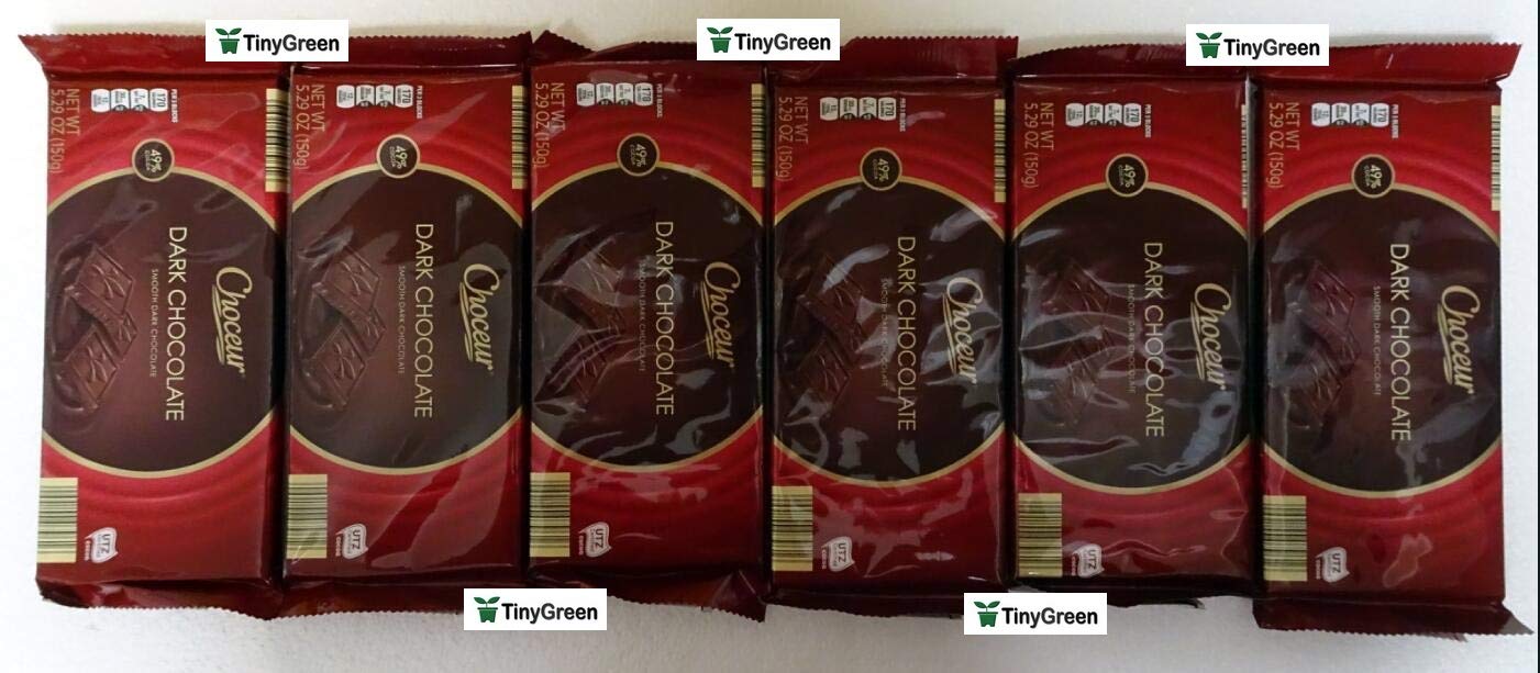 Choceur Dark Chocolate Smooth Dark Chocolate 49% Cocoa 5.29oz 150g (Pack of Six)