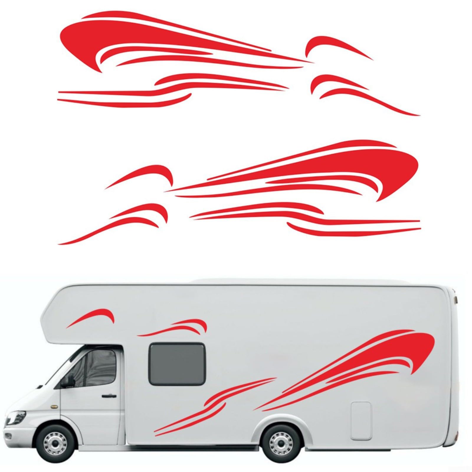 Adesivi grafici in vinile per camper, camper, camper, camper, camper, set di adesivi decorativi laterali alla moda