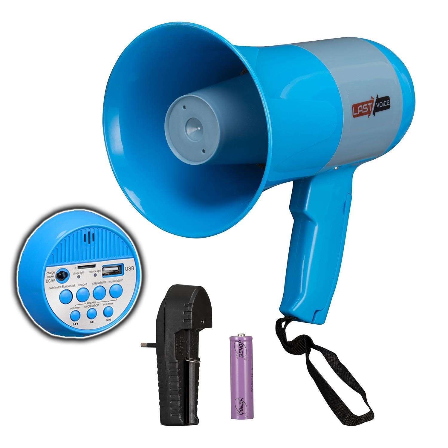 Lastvoice Mgf-50 Usb Şarjlı EL Megafon 50 Watt Kayıt Usb Siren (Şarj Aleti İçerisinde)