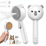 Cat Steam Brush, Self Cleaning Pet Spray Hair Removal Comb with Release Button, 3 in 1 Cat Brush for Indoor Cats for Shedding, Waterproof Pet Grooming Brushes for Long Short Haired Dogs Cats