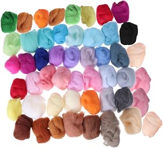 ARTIBETTER 50-Color Handmade DIY Wool Felt Craft Tools Set for Needle Felting for Art Projects