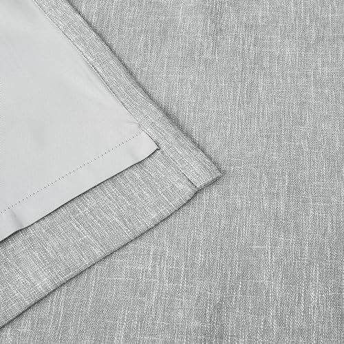 Image of Vision Home Silver Grey Pinch Pleated Full Blackout Curtains Room Darkening Window Curtains 108 inch for Living Room Bedroom Thermal Insulated Pinch Pleat Drapes with Hooks Back Tab 2 Panel 40 inchWx108 inchL