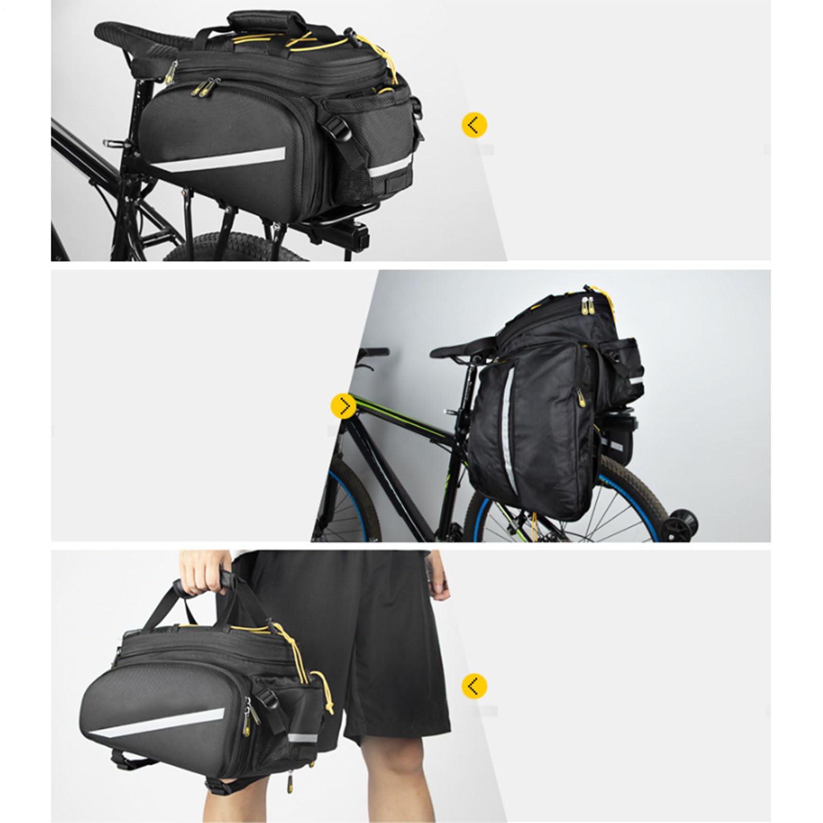 Borsa Da Bici Pannier Organizzatore Per Portapacchi Posteriore Biciclette | Grande Borsa Impermeabile Elettronica per Viaggi Ciclismo Escursionismo Shopping