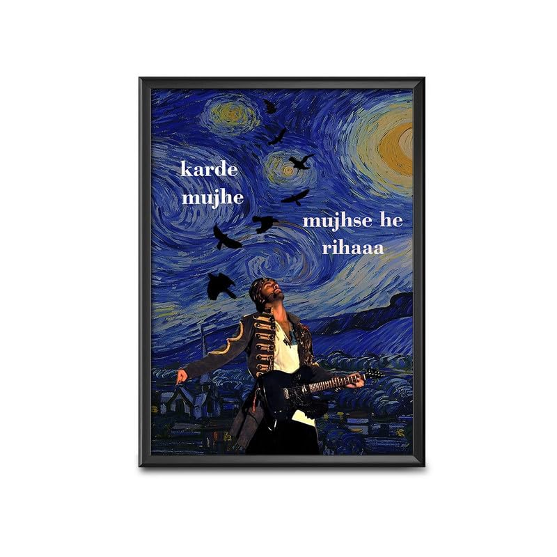 Home Decor Frames - Rockstar Movie Bollywood Modern Art Wall Framed Paintings for Office, Dining, Living Room Decoration (8inchx12inch,Framing with Leminated Poster),FWBSRK26-image-38