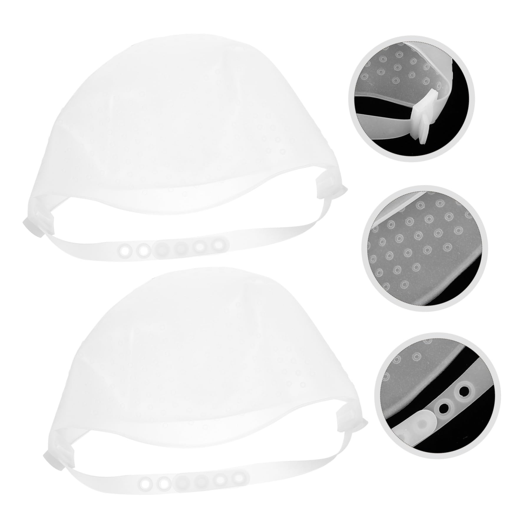 2 Gorros de Silicona para Teñir el Cabello y Mechas Rosa
