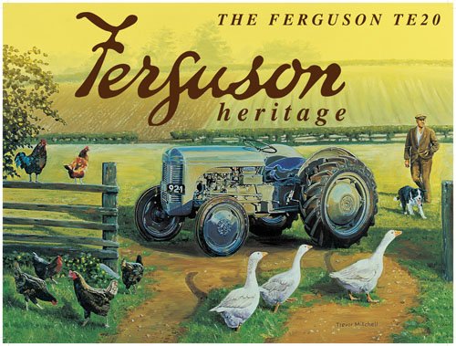 Original Metal Sign Co. Trevor Mitchell Ferguson TE 20 - Placa metálica para la Pared, diseño de Tractor